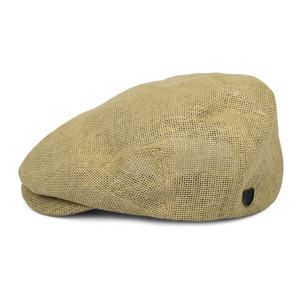 Brixton Hats Hooligan Lightweight X Snap Straw Flat Cap - Natural