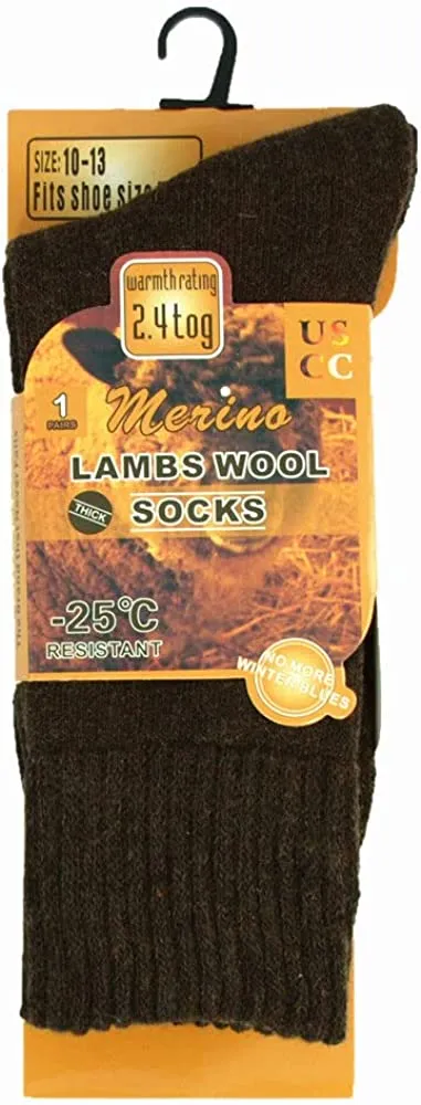 Marino Wool Socks Men 6 Pairs Premium Thermal Socks Insulated for Cold Weather Comfortable Warm Winter Socks