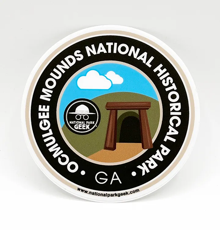 Ocmulgee Mounds NHP Sticker (includes US shipping, via USPS only)